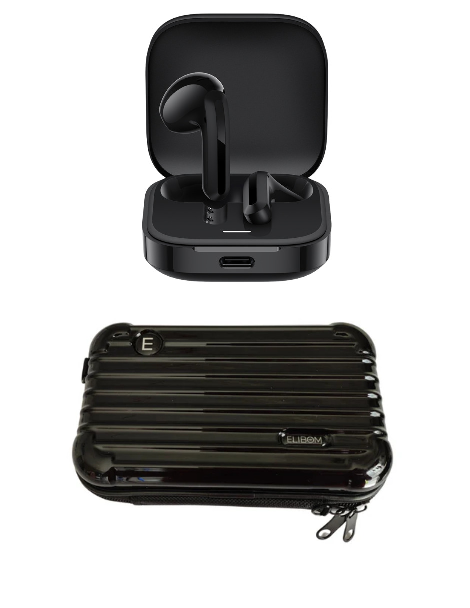 Foto 4 pulgar | Audífonos Redmi Bunds 6 Active Xiaomi Negros Incluye X1 Smartwatch Elibom As9 Plateado