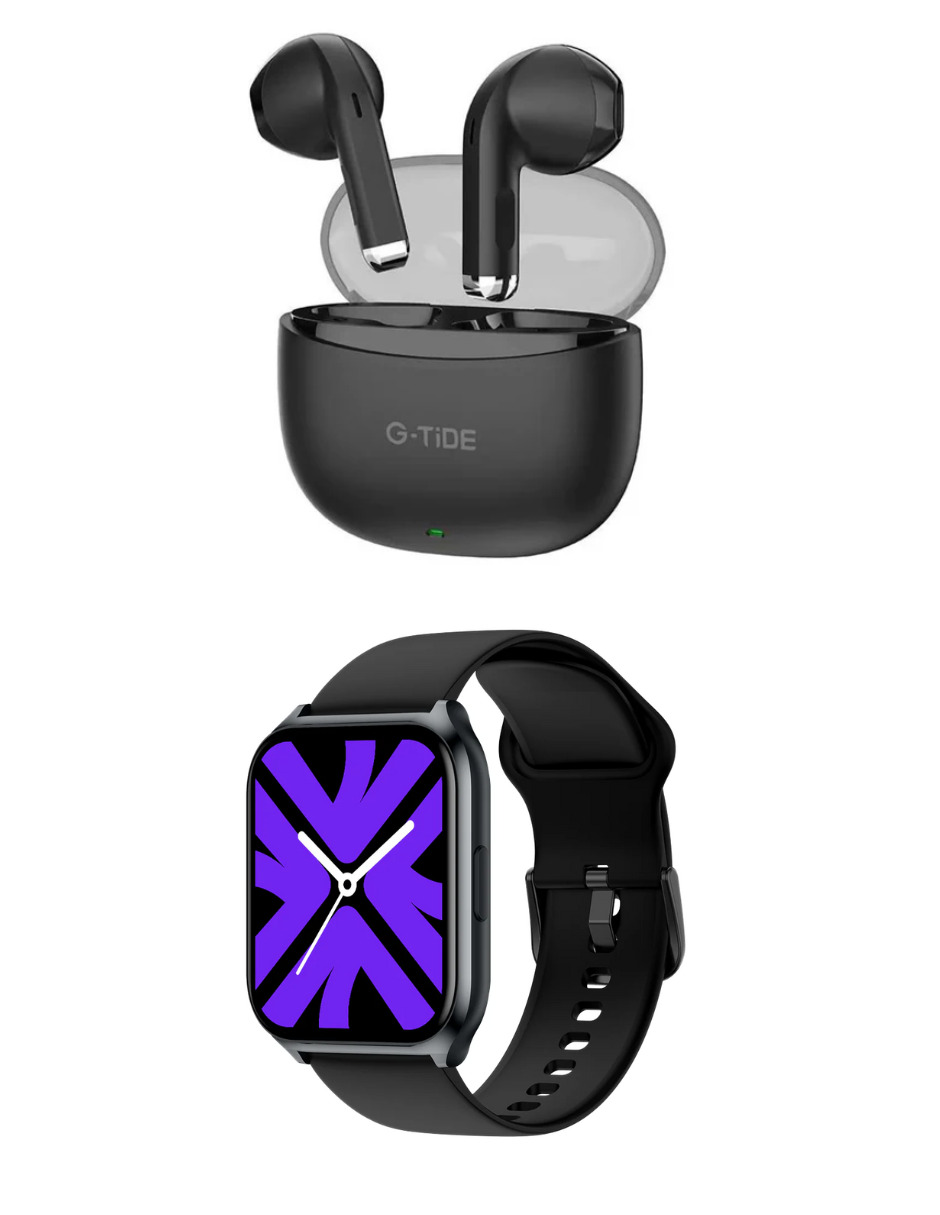 Foto 5 pulgar | Audífonos Gtide L21 Negros + Smartwatch Filwans Gts Mini Negro