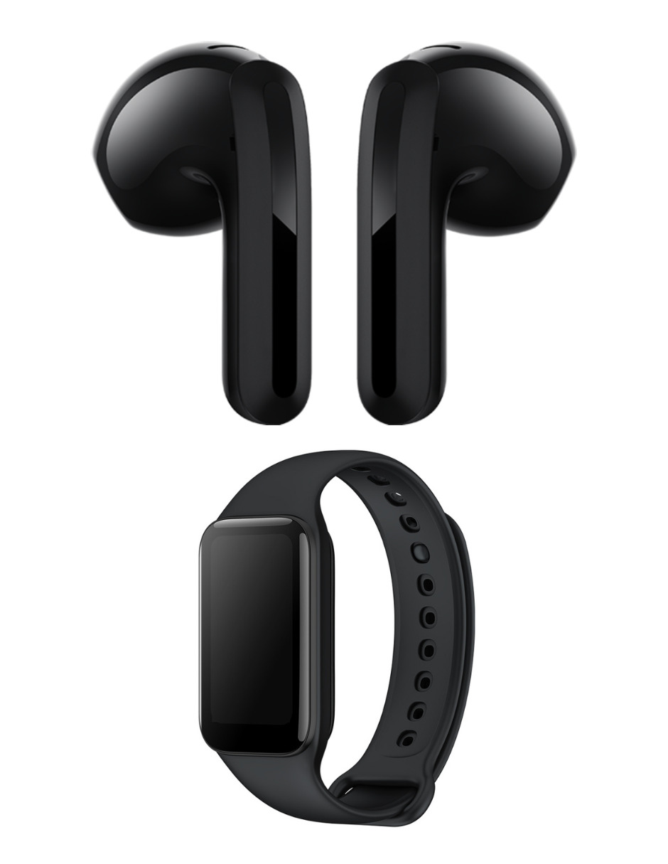 Foto 4 pulgar | Audífonos Redmi Bunds 6 Active Xiaomi Negros Incluye X1 Smartband Xiaomi Smart Band 8 Active Negro