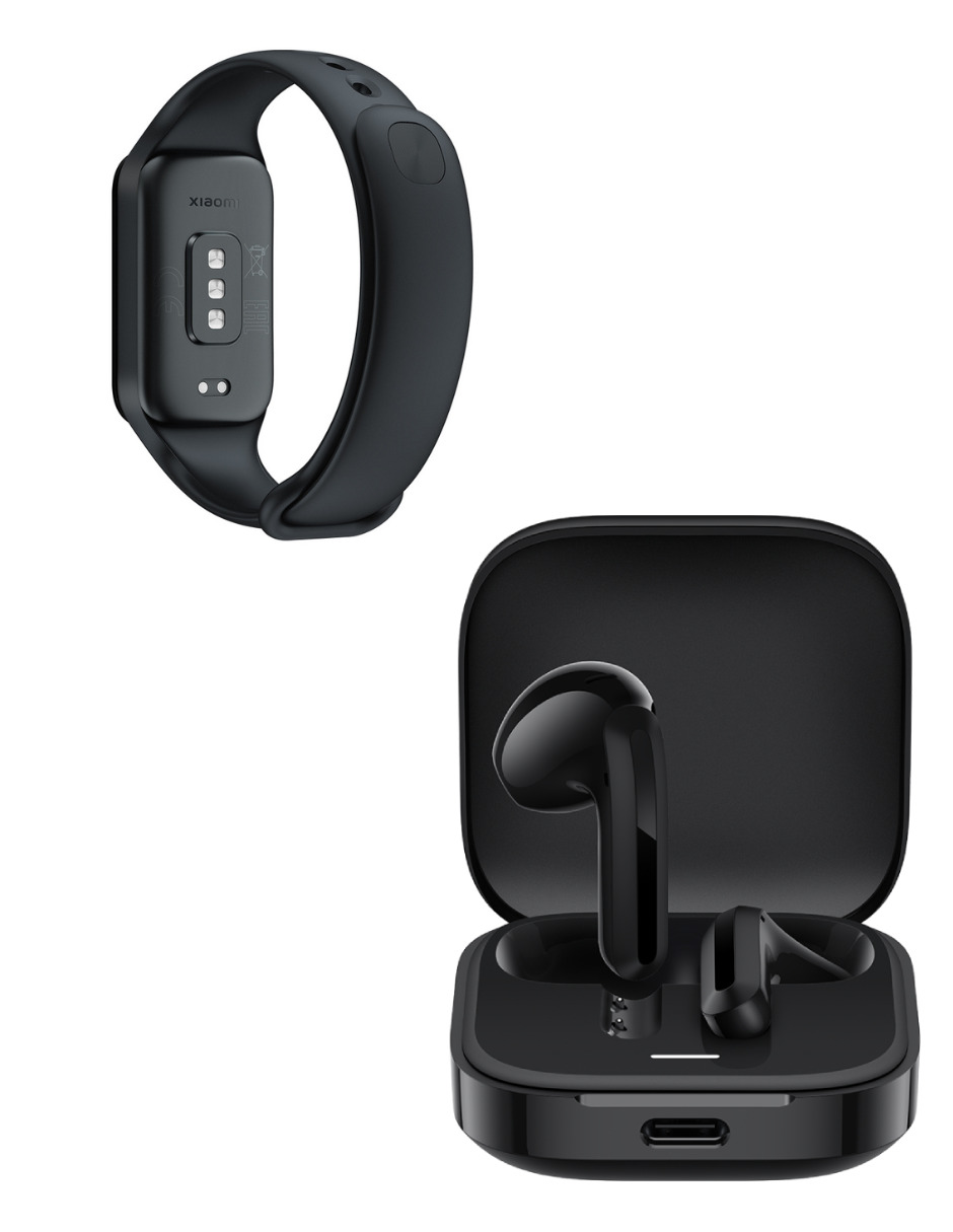 Foto 6 pulgar | Audífonos Redmi Bunds 6 Active Xiaomi Negros Incluye X1 Smartband Xiaomi Smart Band 8 Active Negro