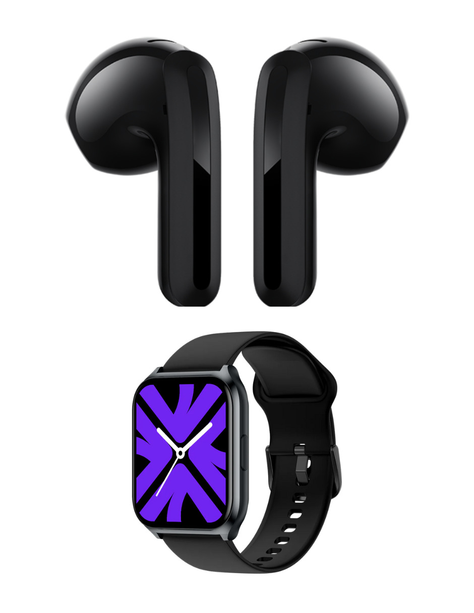 Foto 4 pulgar | Bundle Xiaomi Redmi Buds 6 Active y Smartwatch Filwans GTS Mini Negro