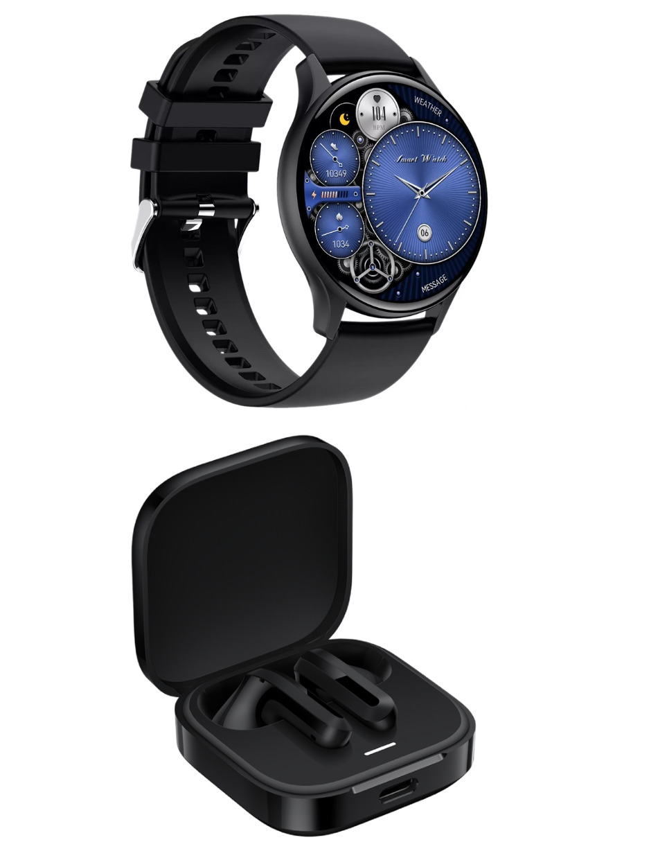 Foto 3 pulgar | Bundle Xiaomi Redmi Buds 6 Active y Smartwatch G-Tide R5 Negros
