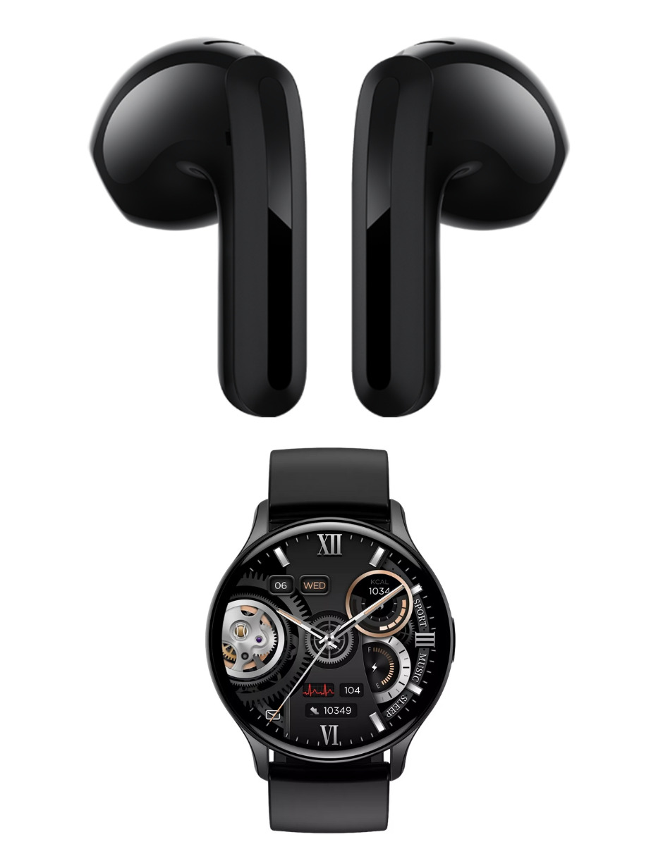 Foto 5 pulgar | Bundle Xiaomi Redmi Buds 6 Active y Smartwatch G-Tide R5 Negros