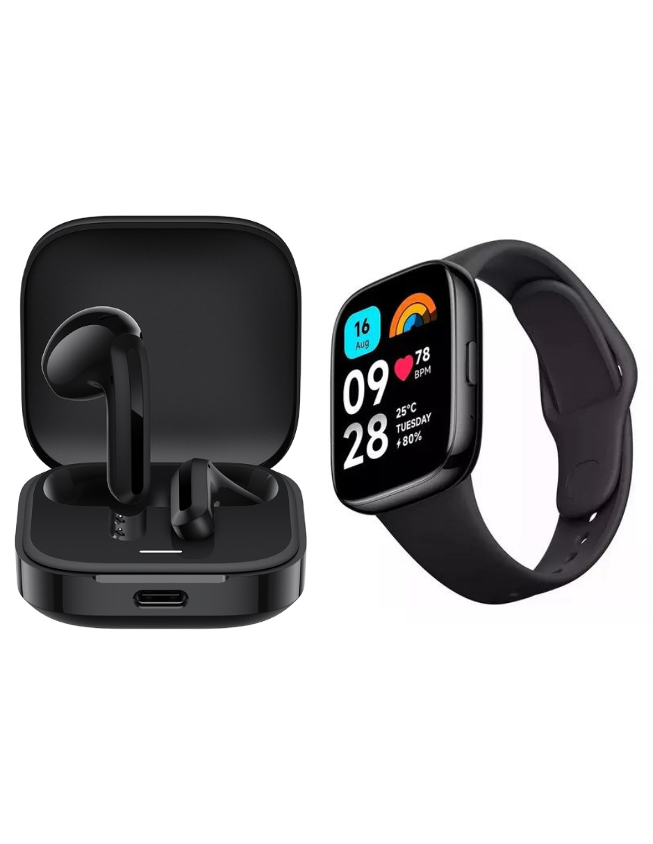 Foto 2 pulgar | Bundle Xiaomi Redmi Buds 6 Active y Redmi Watch 3 Active Negros