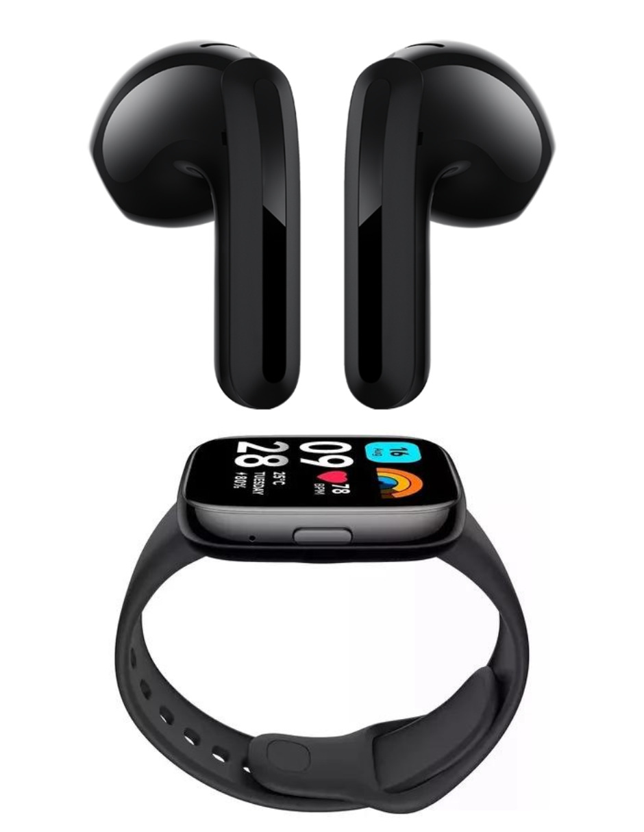Foto 4 pulgar | Bundle Xiaomi Redmi Buds 6 Active y Redmi Watch 3 Active Negros