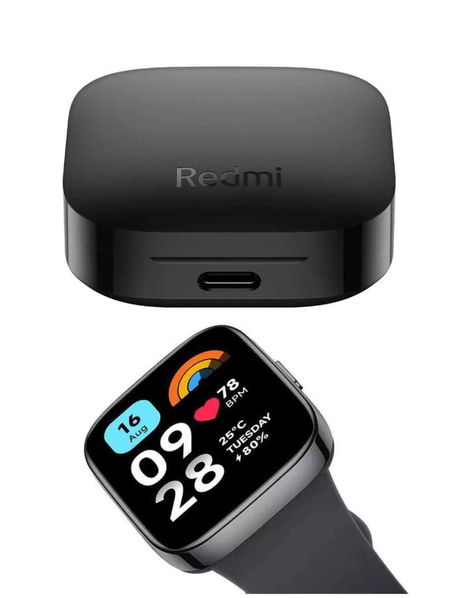 Foto 5 pulgar | Bundle Xiaomi Redmi Buds 6 Active y Redmi Watch 3 Active Negros