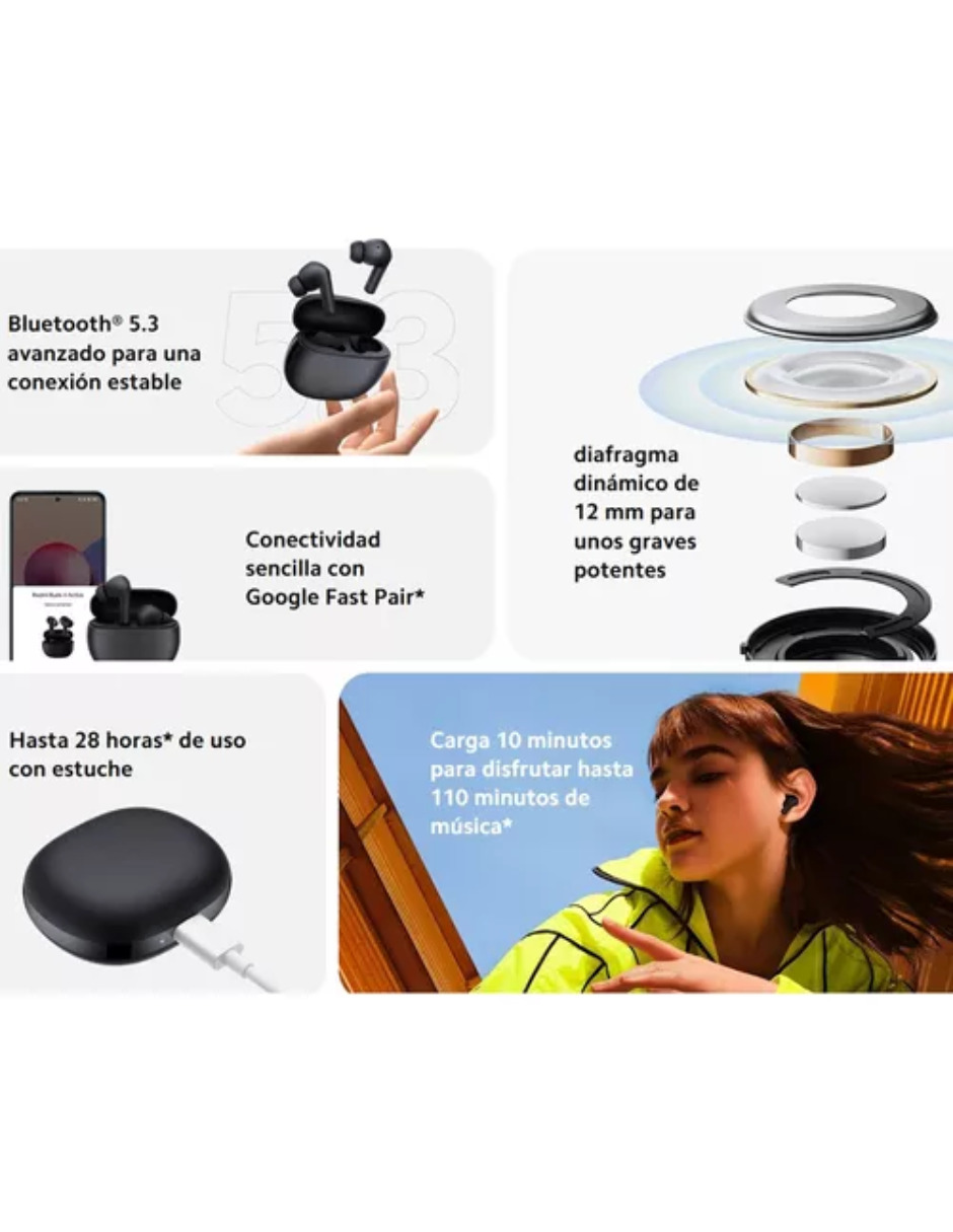 Foto 6 | Reloj Xiaomi Redmi Bunds 4 con Bocina Portátil y Audífonos True Wireless