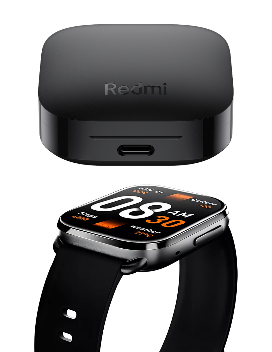 Foto 5 | Bundle Xiaomi Redmi Buds 6 Active y Smartwatch Watch GS QCY Negros