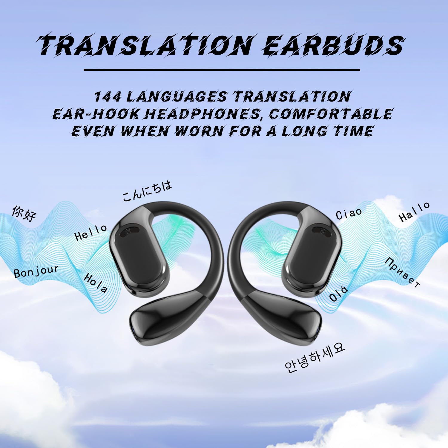 Foto 4 pulgar | Auriculares De Traducción En Tiempo Real, 144 Idiomas, Android Ios, Negros - Venta Internacional.