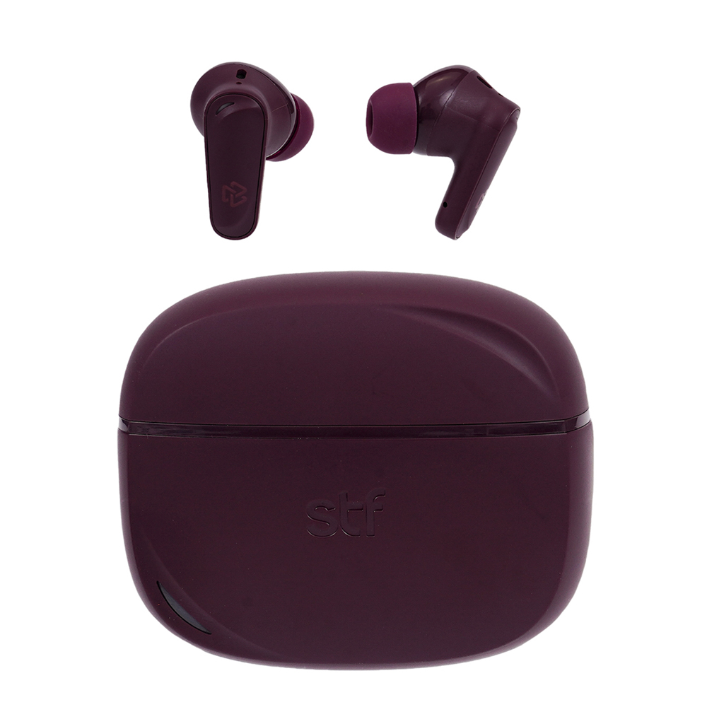 Foto 4 pulgar | Audífonos Inalámbricos Tws Stf One Enc  Color Vino