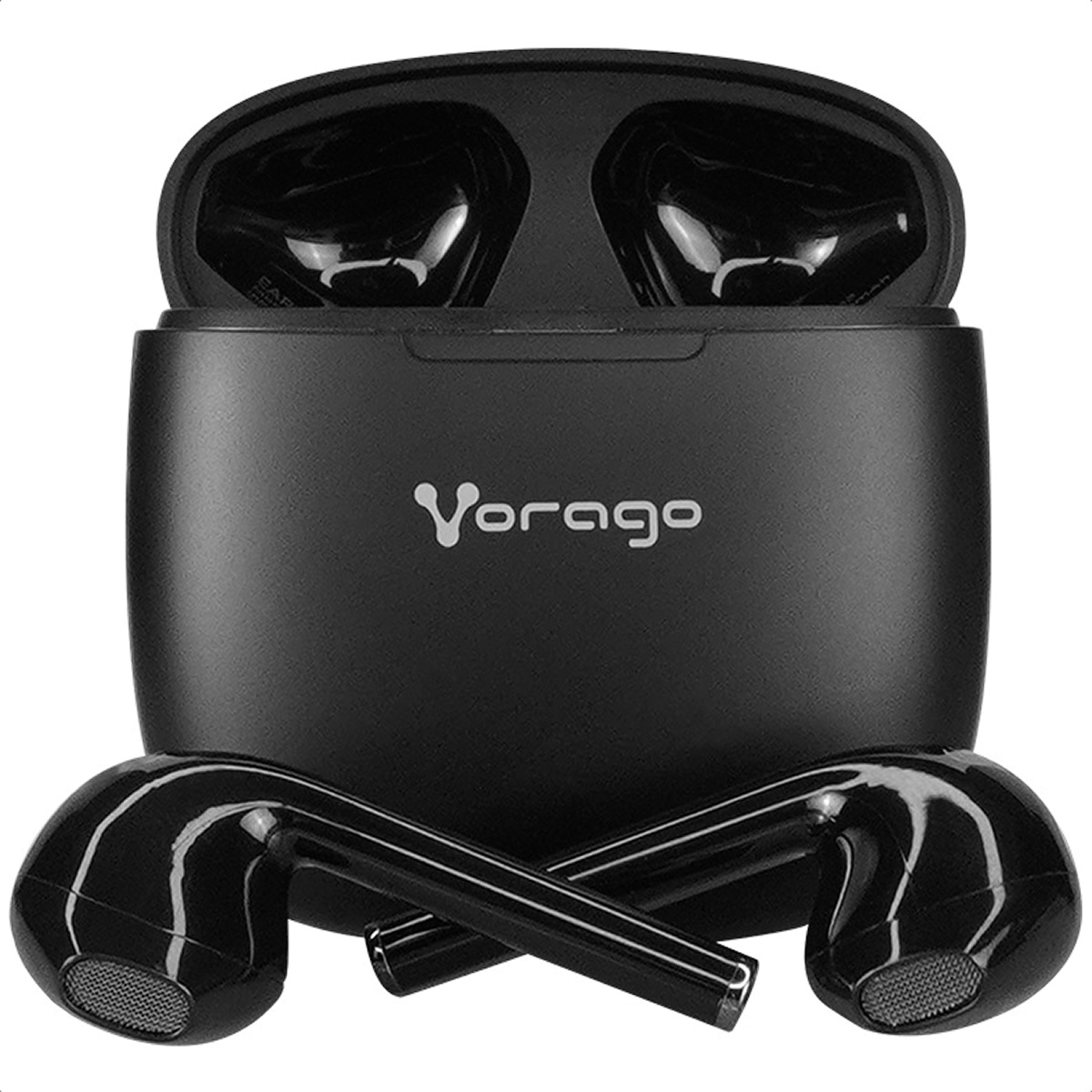 Foto 2 pulgar | Audífonos True Wireless Vorago Negros con Bluetooth