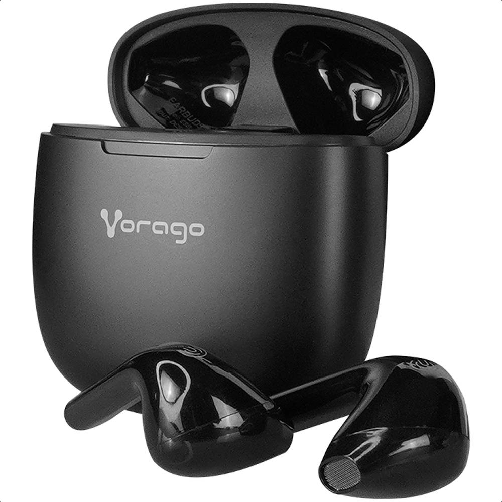 Foto 4 pulgar | Audífonos True Wireless Vorago Negros con Bluetooth