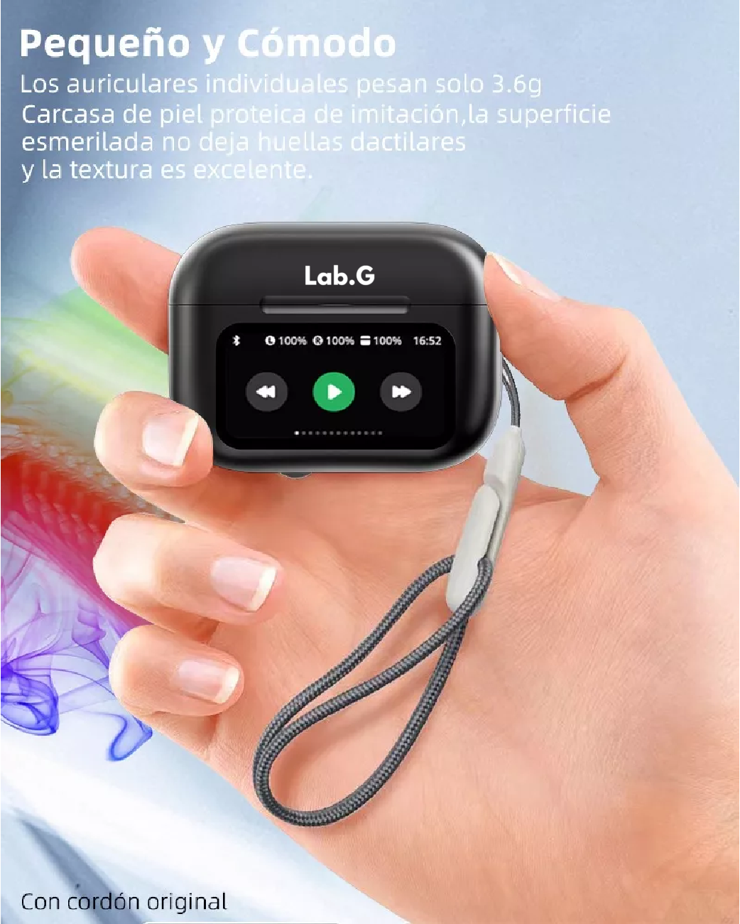 Foto 4 pulgar | Pantalla Audífonos Lab.g Anc Bluetooth 5.4 Tws Auriculares Negro