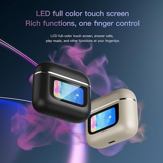 Foto 2 | Audífonos Smart Lab.g Pantalla Anc Bluetooth 5.4 Tws Auriculares Plateado