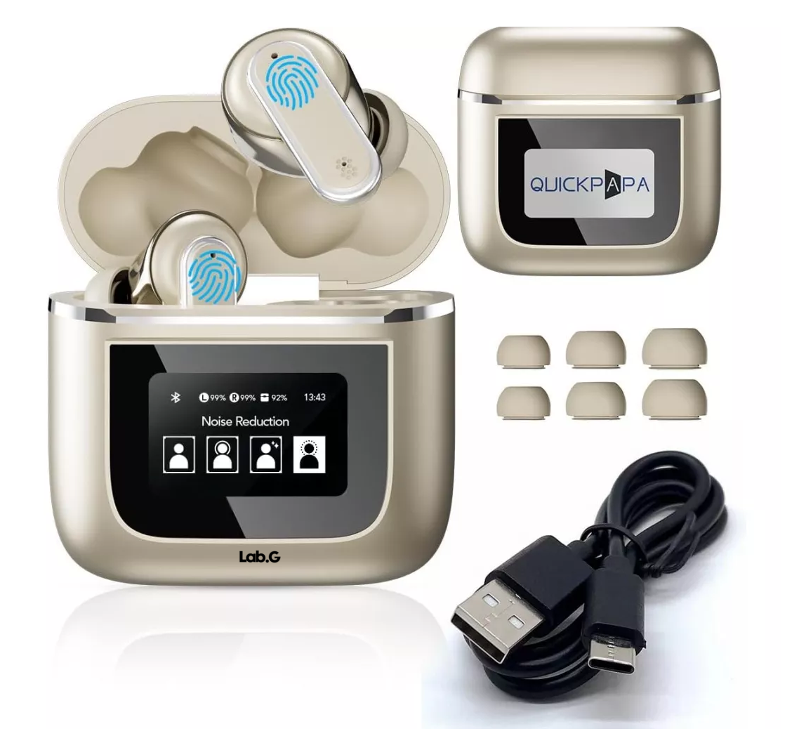 Foto 4 pulgar | Audífonos Smart Lab.g Pantalla Anc Bluetooth 5.4 Tws Auriculares Plateado