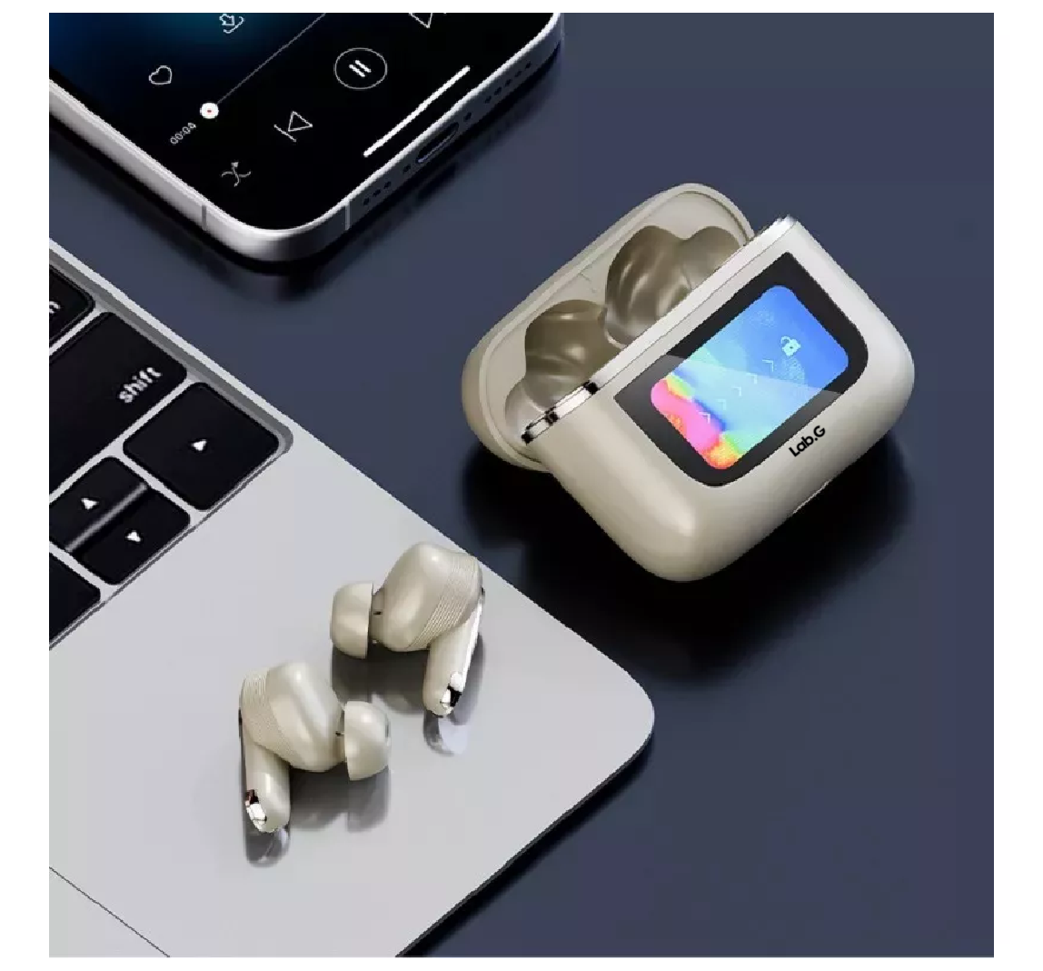 Foto 5 | Audífonos Smart Lab.g Pantalla Anc Bluetooth 5.4 Tws Auriculares Plateado