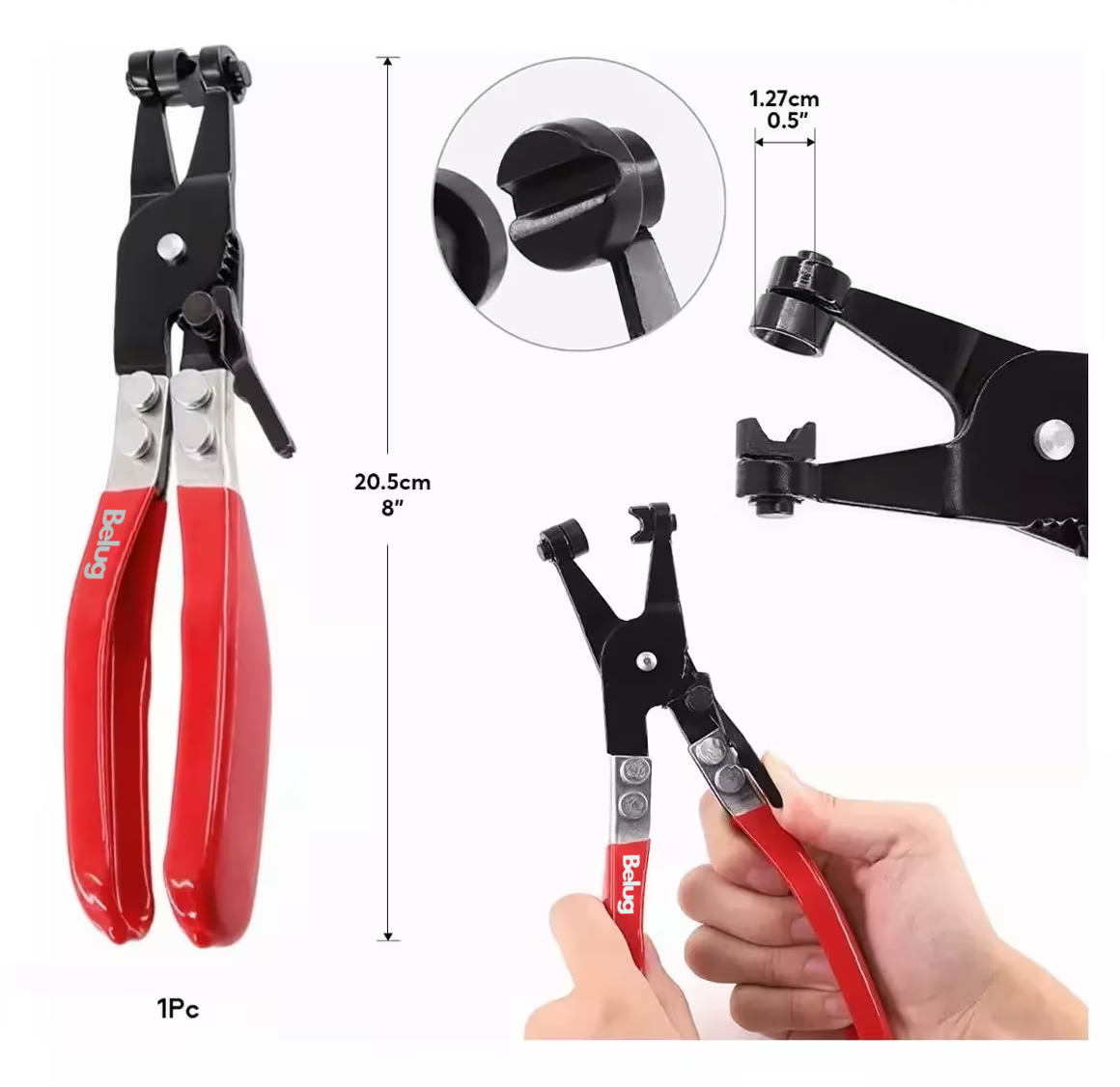 Foto 4 pulgar | Pinza Para Abrazadera De Manguera Belug 3 Piezas