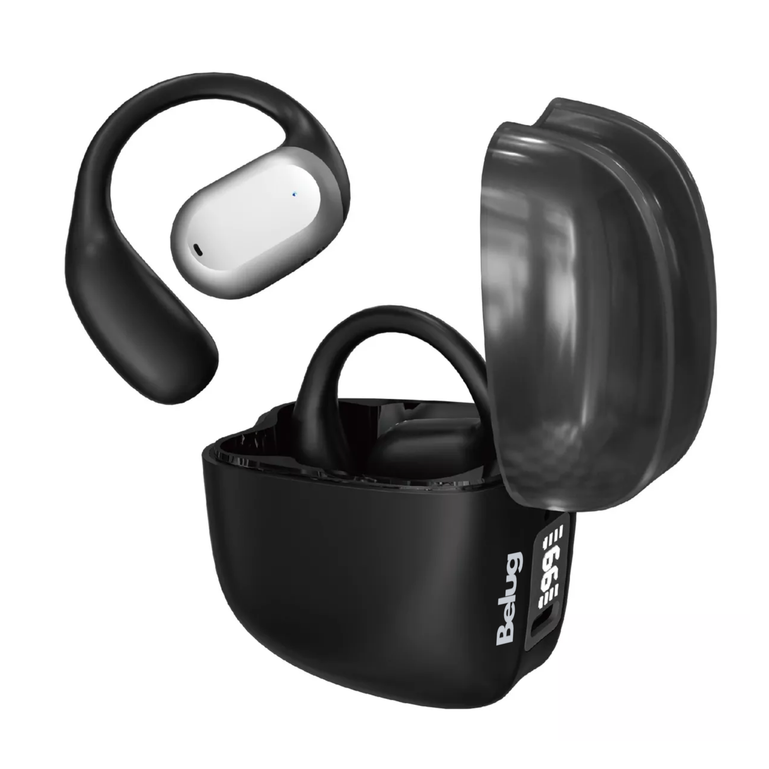 Audífonos Open-ear Belug Bluetooth Con Micrófono Negro