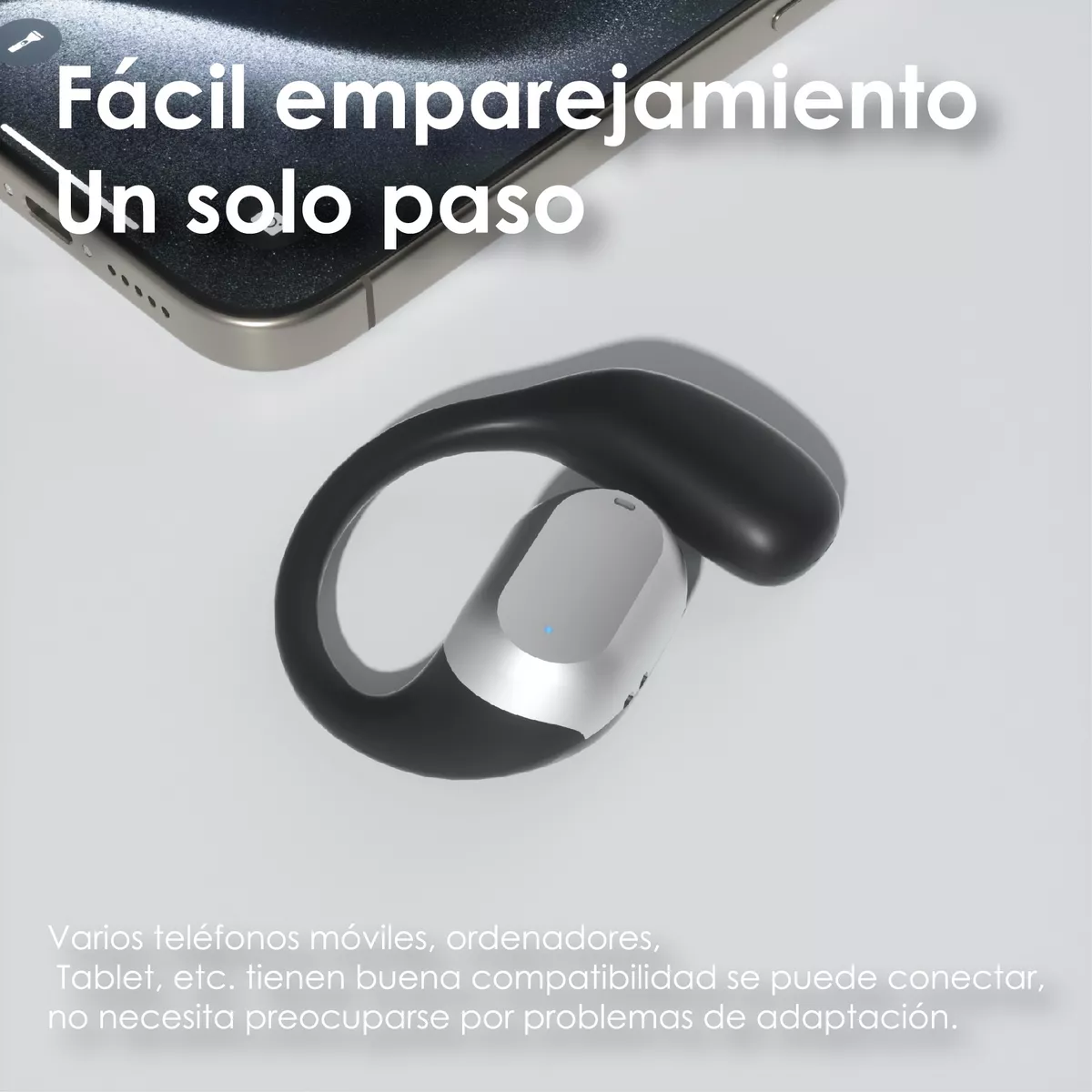 Foto 6 pulgar | Audífonos Open-ear Belug Bluetooth Con Micrófono Negro