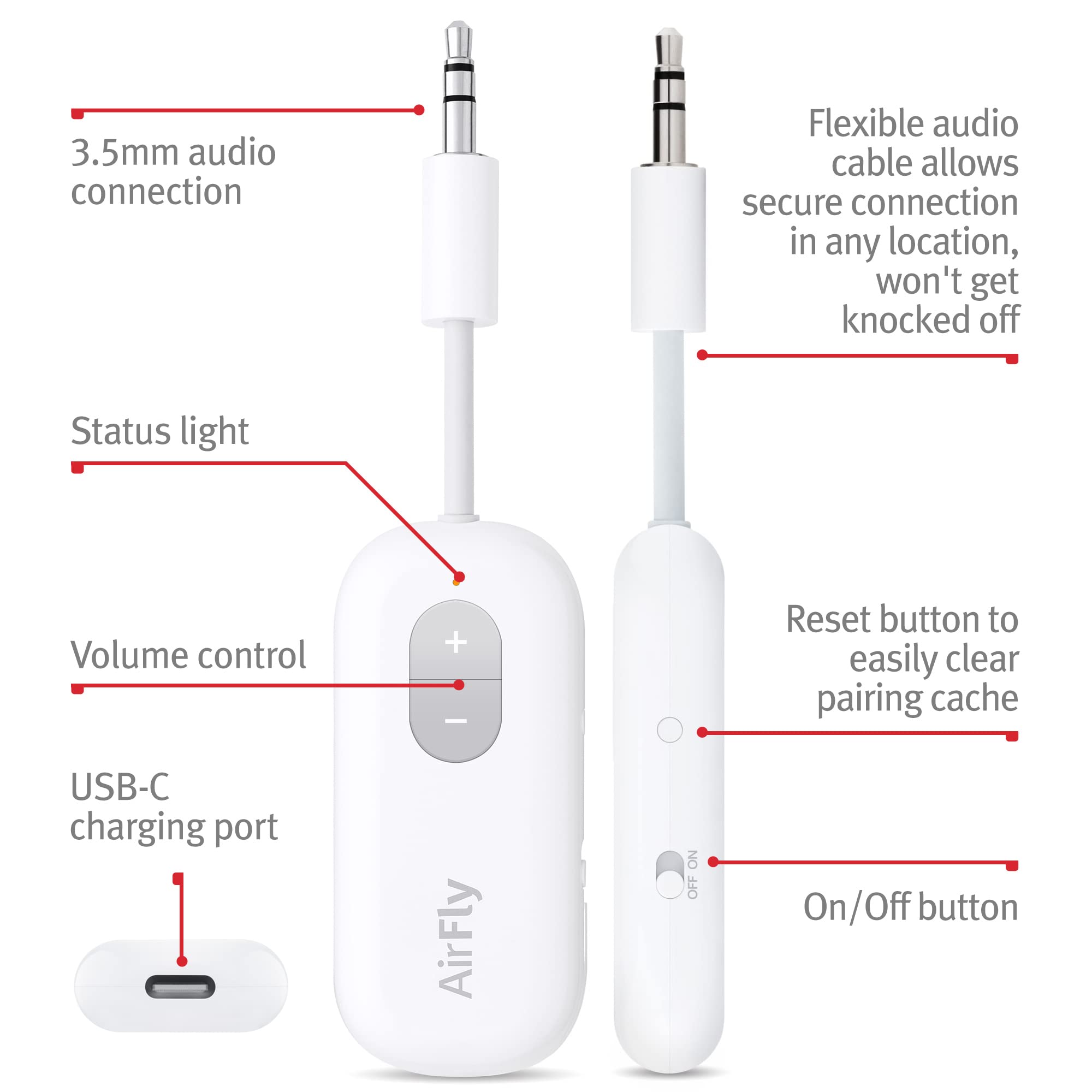 Foto 4 pulgar | Adaptador Inalámbrico Twelve South Airfly Se Para Airpods 3.5 Mm - Venta Internacional.