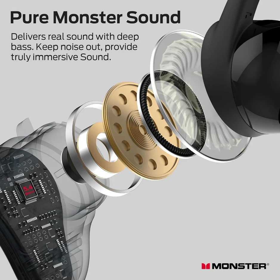 Foto 4 pulgar | Audífonos Sports Bluetooth Monster N-lite 210 Blue