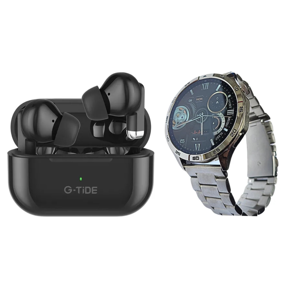 Foto 2 pulgar | Bundle Audifonos Gtide L22 Color Negro + Smartwatch G-tide Power