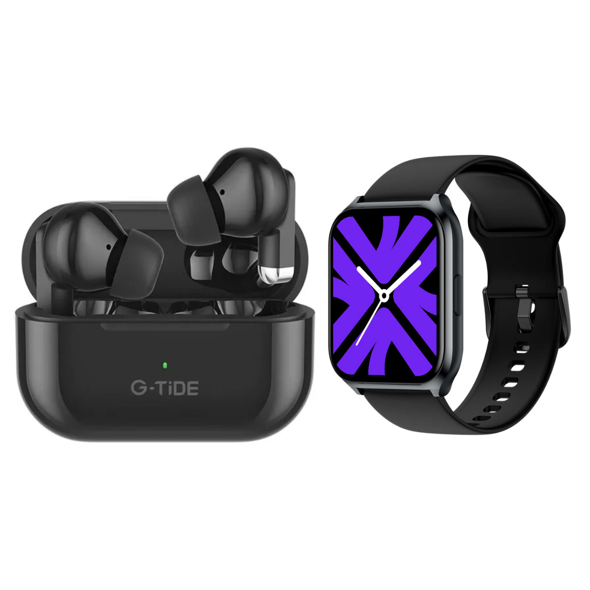 Foto 1 | Bundle Audifonos Gtide L22 Color Negro + Smartwatch Filwans Gts Mini Azul Oscuro