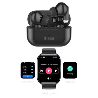 Foto 2 | Bundle Audifonos Gtide L22 Color Negro + Smartwatch Filwans Gts Mini Azul Oscuro