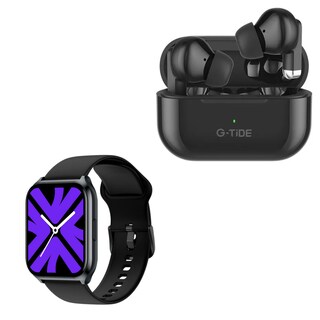 Foto 3 | Bundle Audifonos Gtide L22 Color Negro + Smartwatch Filwans Gts Mini Azul Oscuro