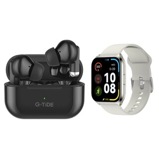 Foto 1 | Bundle Audifonos Gtide L22 Color Negro + Smartwatch Filwans Gts Mini Plata