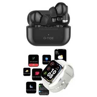 Foto 2 | Bundle Audifonos Gtide L22 Color Negro + Smartwatch Filwans Gts Mini Plata