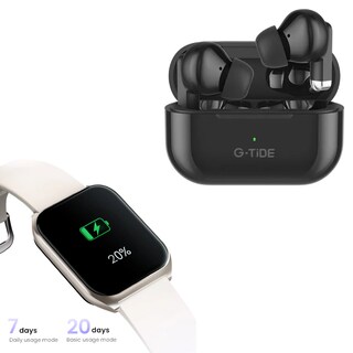 Foto 3 | Bundle Audifonos Gtide L22 Color Negro + Smartwatch Filwans Gts Mini Plata