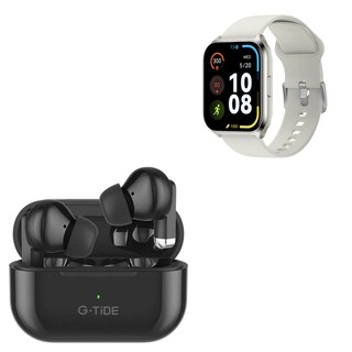 Foto 4 | Bundle Audifonos Gtide L22 Color Negro + Smartwatch Filwans Gts Mini Plata