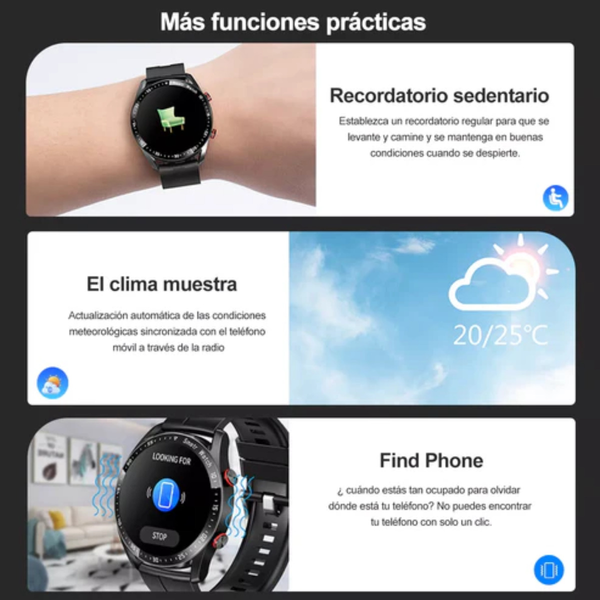 Foto 5 pulgar | Bundle Audifonos Gtide L22 Color Negro + Reloj Inteligente Con Llamada Bluetooth