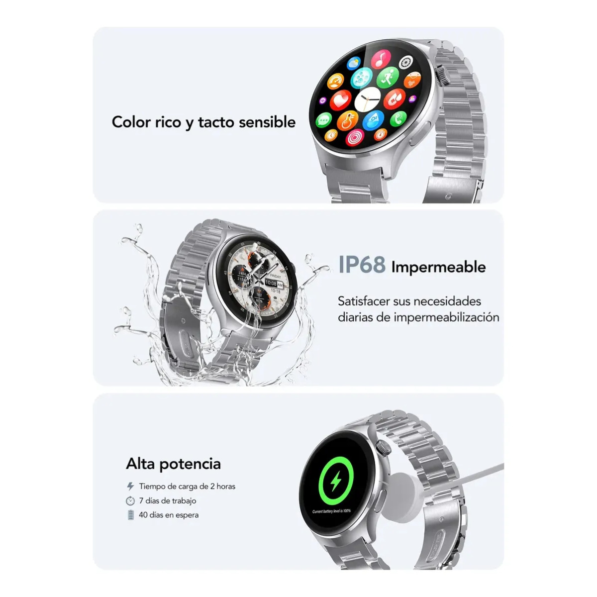 Foto 7 pulgar | Bundle Audifonos Gtide L22 Color Negro + Smartwatch Metálico W&o