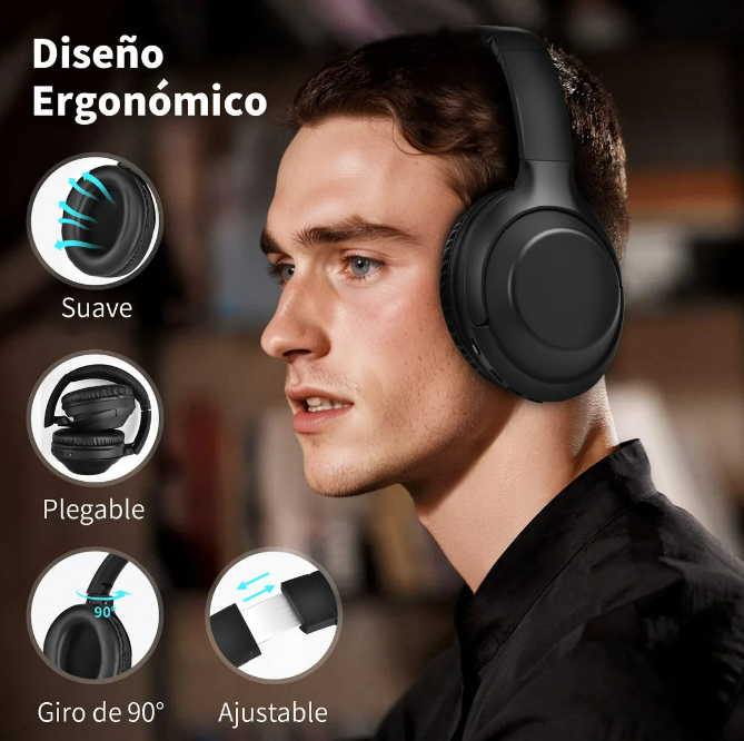 Foto 4 pulgar | Audífonos Inalámbricos Xtellar Con Bluetooth 5.3  Micrófono Incorporado Y Diseño Plegable - Negro