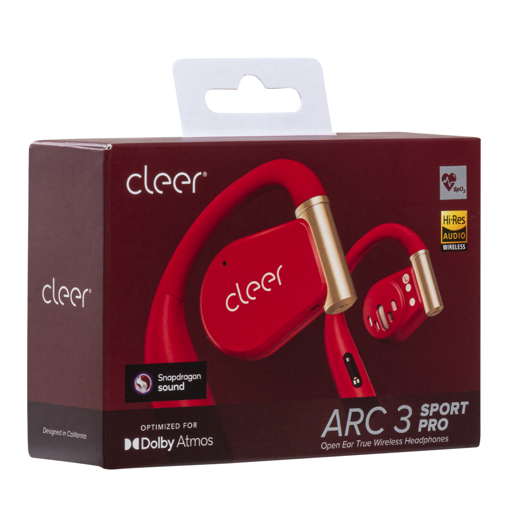 Foto 6 pulgar | Audífonos Cleer Arc 3 Sport-pro Open-ear: Hi-res  Ipx7  50h Batería  Estuche Smart Uv Color Rojo