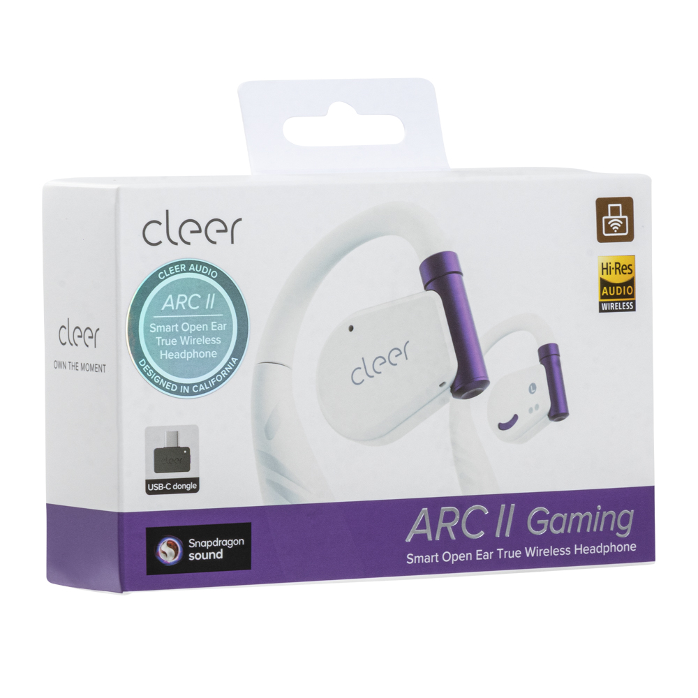 Foto 5 | Audífonos Cleer Arc Ii Gaming Open-ear: Baja Latencia  Ipx5  35h Batería  Uv Case Blanco
