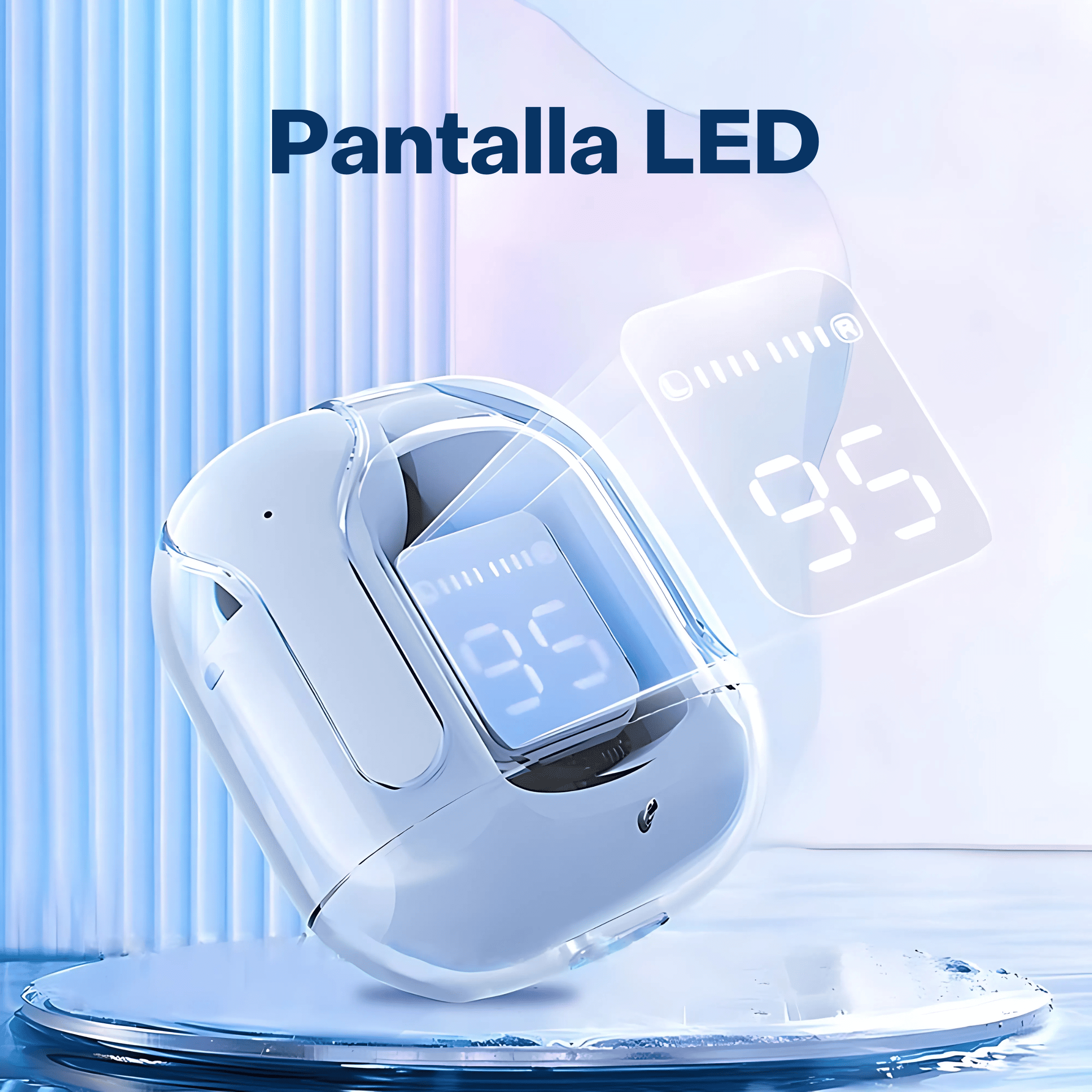 Foto 9 pulgar | Audífonos Inalámbricos Bluetooth Pro Azul Claro con Cancelación de Ruido, Sonido HD y Estuche de Carga
