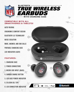 Foto 4 | Auriculares Inalámbricos Soar Nfl Kansas City Chiefs Con Estuche De Carga - Venta Internacional.