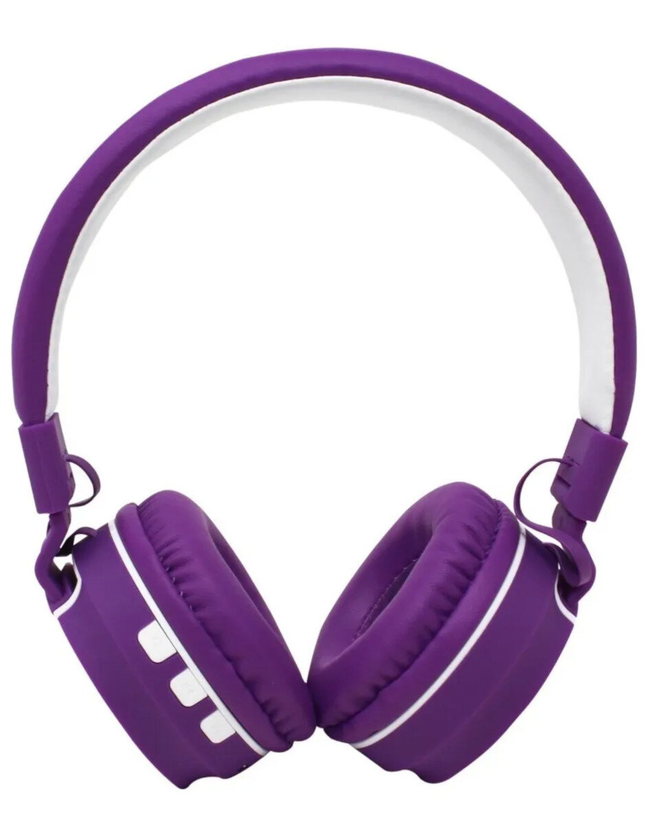 Foto 3 pulgar | Audífonos Manos Libres Bluetooth Recargable Radio Fm Necnon Nbh-05r color Púrpura