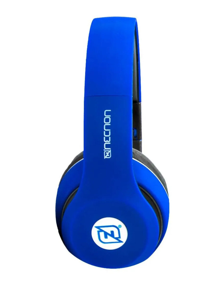 Foto 4 pulgar | Audífonos Manos Libres Bluetooth Recargable Radio Fm Necnon Nbh-01 color Azul