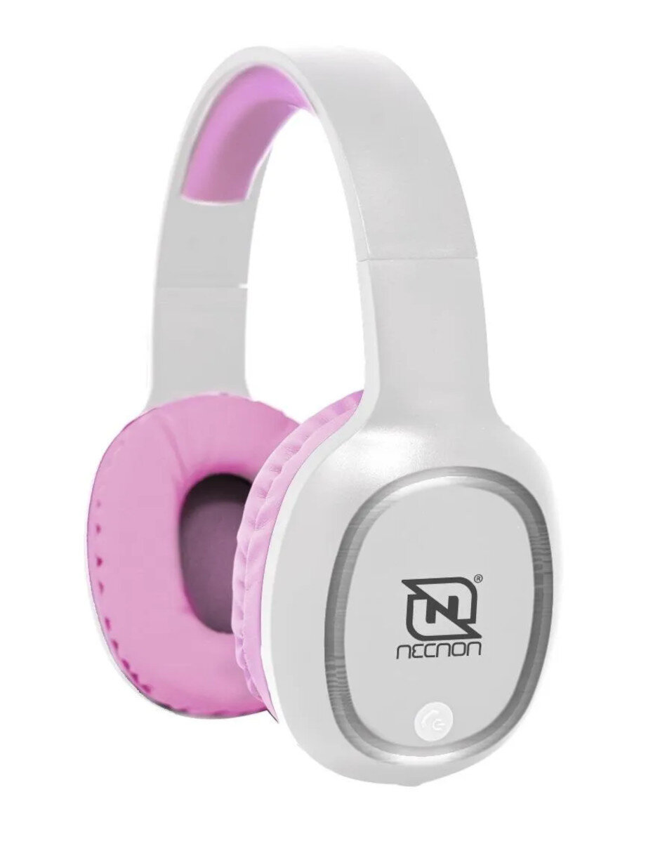 Foto 2 pulgar | Audífonos Manos Libres Bluetooth Recargable Radio Fm Necnon Nbh-04 Pro color Rosa