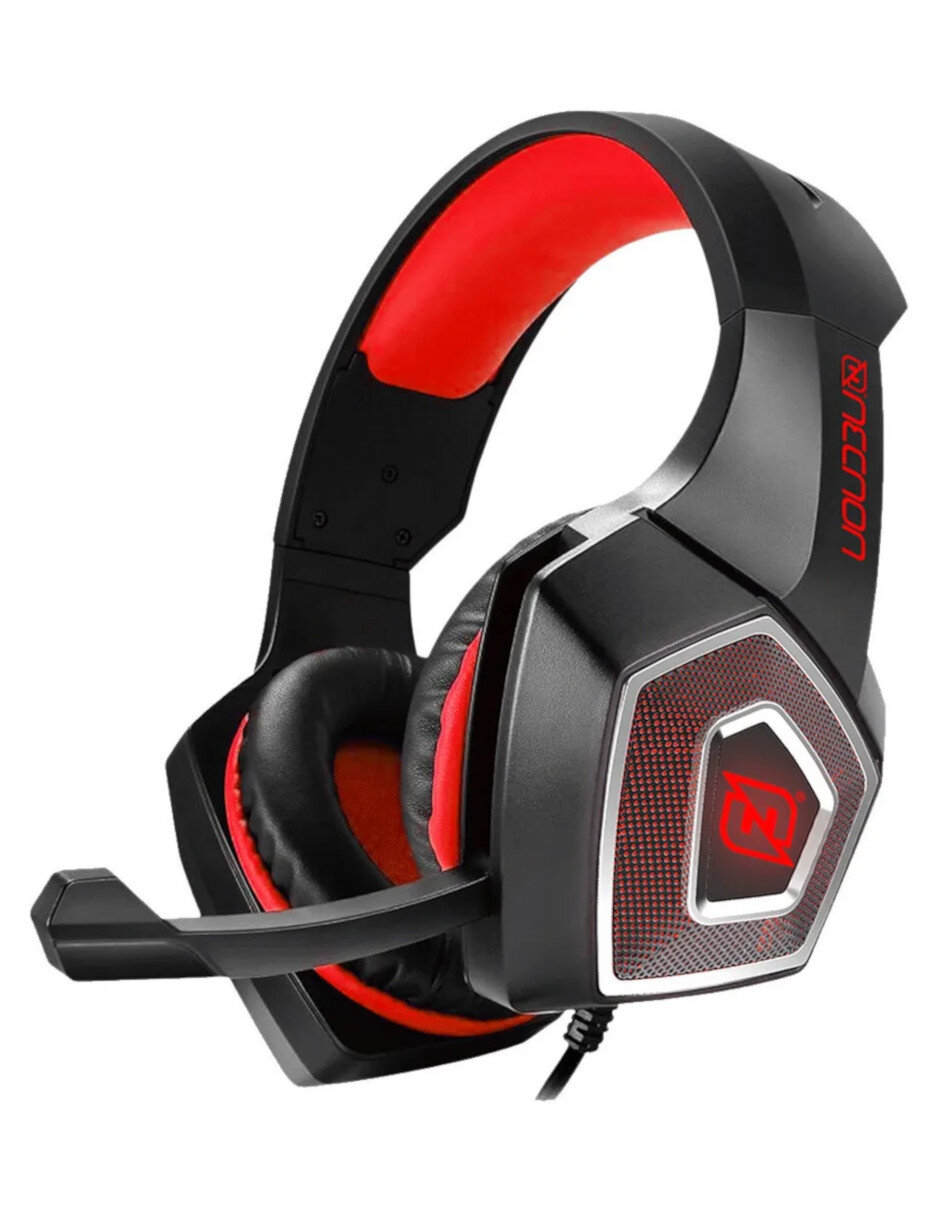Foto 2 pulgar | Audífonos Gamer Necnon con Vibración y Luz Led Nbhg-dragon color Rojo