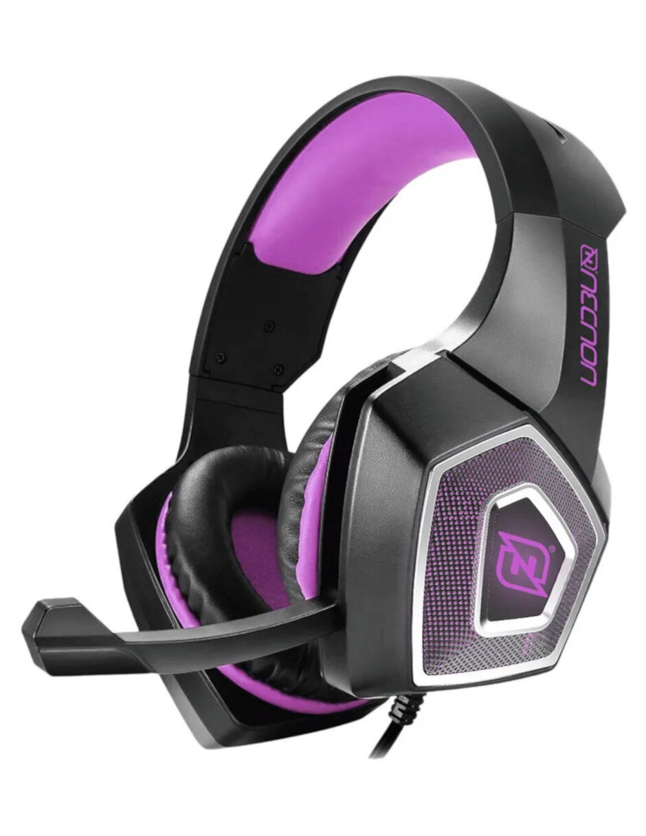Audífonos Gamer Necnon con Vibración y Luz Led Nbhg Dragon color Púrpura