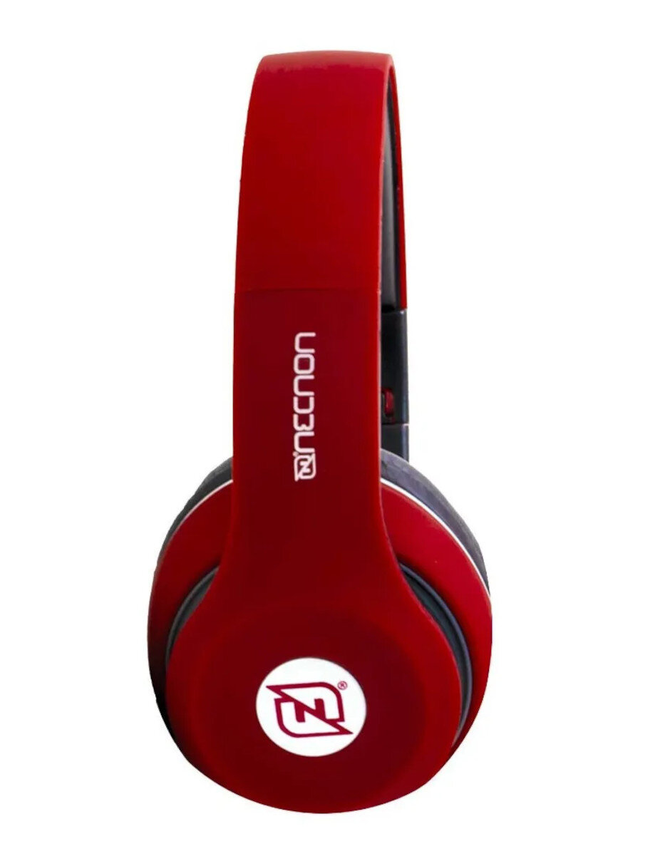 Foto 3 pulgar | Audífonos Manos Libres Bluetooth Recargable Radio Fm Necnon Nbh-01 color Rojo