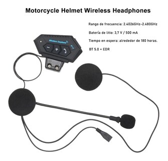 Foto 3 | Auriculares Malubero Bluetooth 5.0 para Casco con Micrófono color Negro