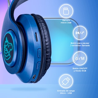 Foto 2 | Audífonos Inalámbricos Genéricos Bluetooth V5.0 con Sonido Estéreo - Diseño Kawaii Unicornio color Azul