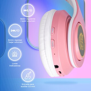 Foto 3 | Audífonos Inalámbricos Genéricos Bluetooth V5.0 con Sonido Estéreo - Diseño Kawaii de Unicornio color Rosa