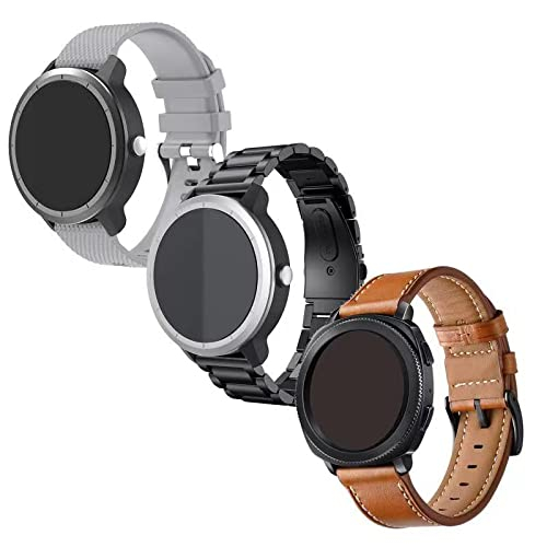 Venta Internacional: Anrir Compatible Para La Banda De Reloj Garmin Vivoactive 3, Banda De Acero Inoxidable De 20